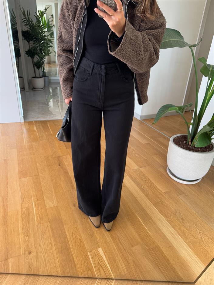 Adriana Zr Bol Paça Jean - Siyah