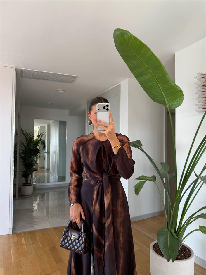 Alfred Desenli Şifon Elbise