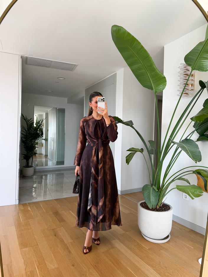 Alfred Desenli Şifon Elbise