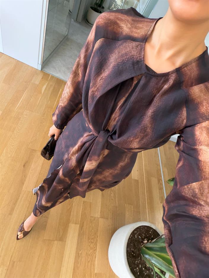 Alfred Desenli Şifon Elbise