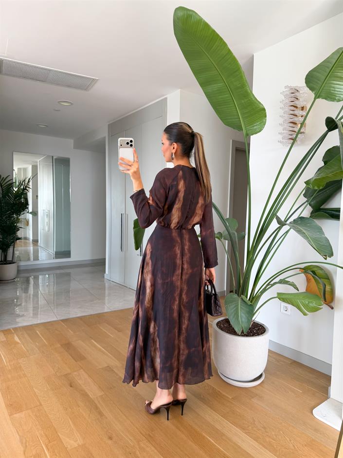 Alfred Desenli Şifon Elbise