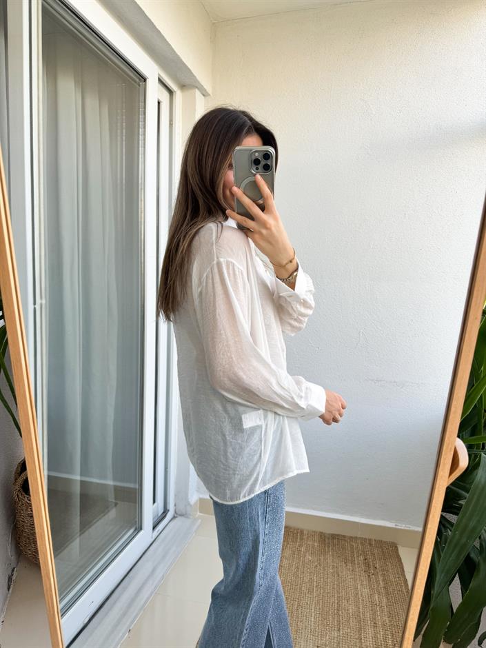 Amelia Tensel Gömlek-Beyaz