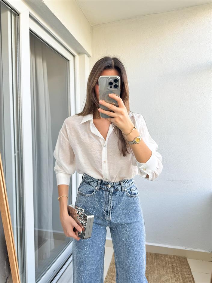 Amelia Tensel Gömlek-Beyaz