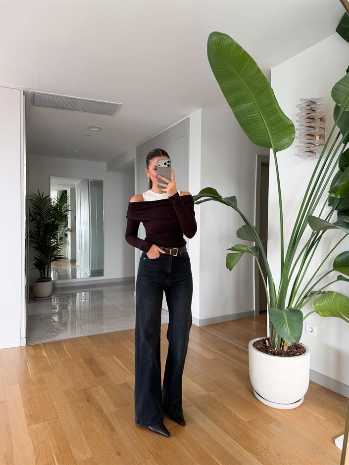 Animon Yüksek Bel Jean - Füme