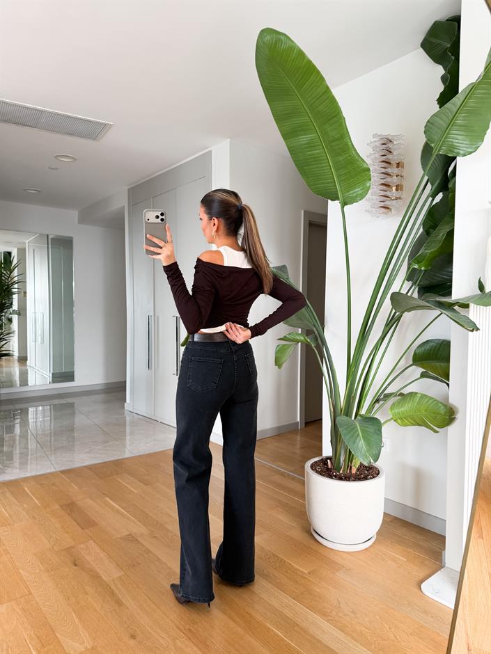 Animon Yüksek Bel Jean - Füme