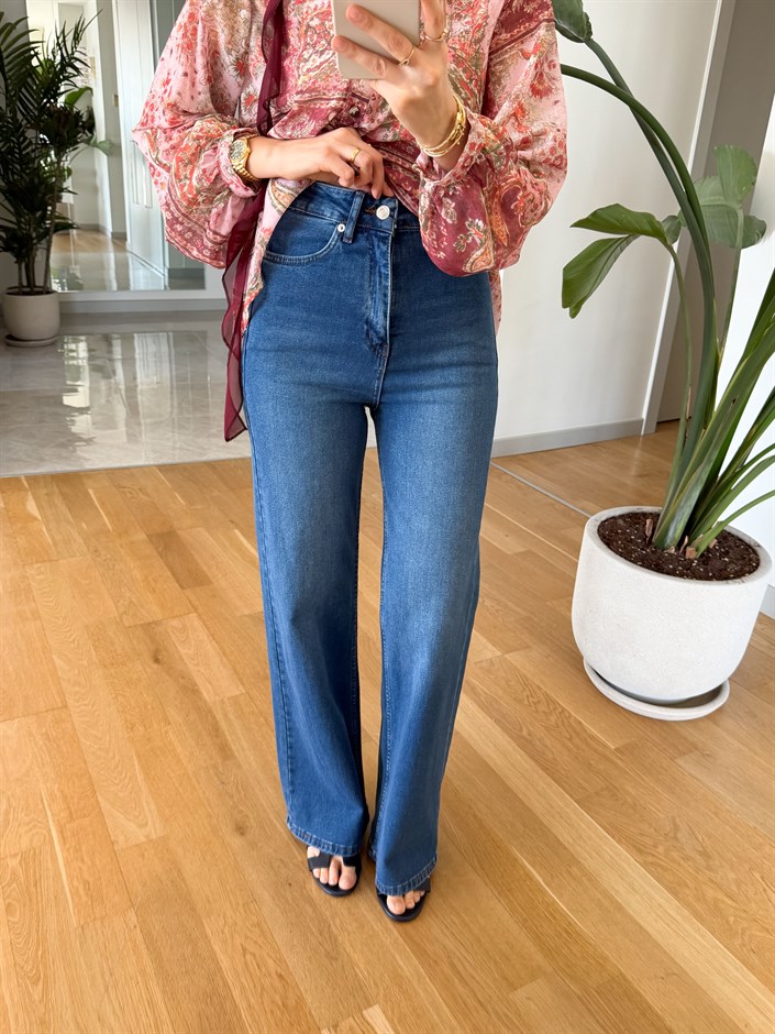 Animon Yüksek Bel Jean -  Orta Mavi