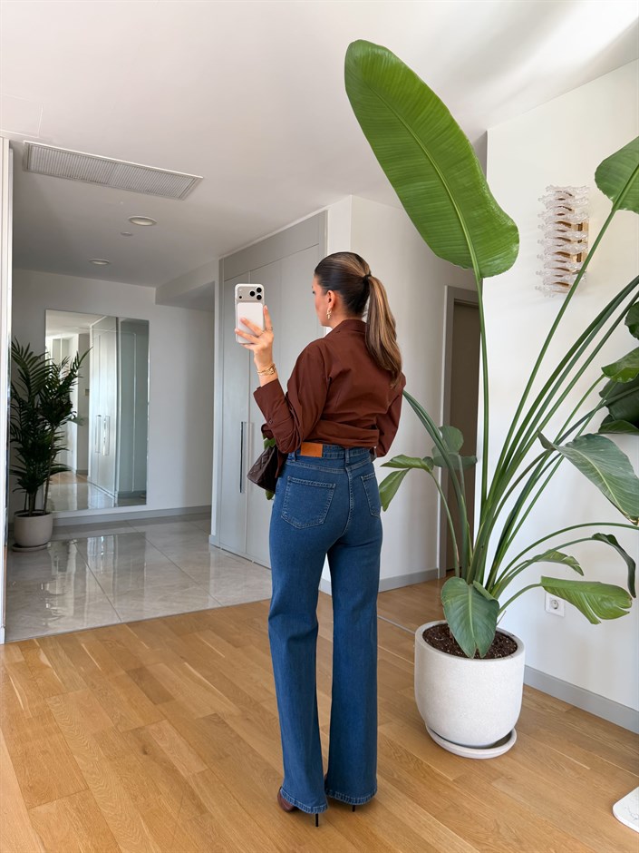 Animon Yüksek Bel Jean -  Orta Mavi