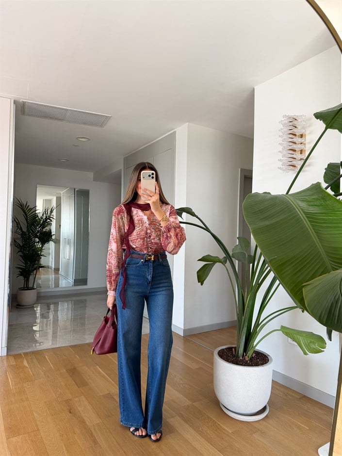 Animon Yüksek Bel Jean -  Orta Mavi