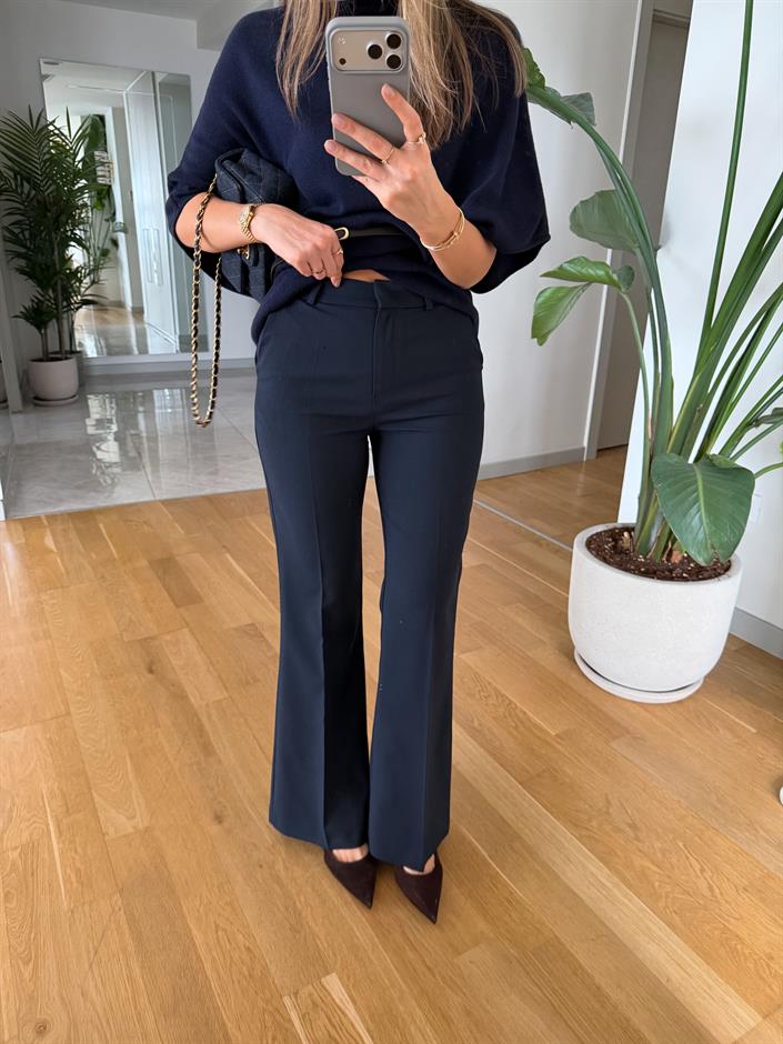 Arya İspanyol Paça Kumaş Pantolon - Lacivert