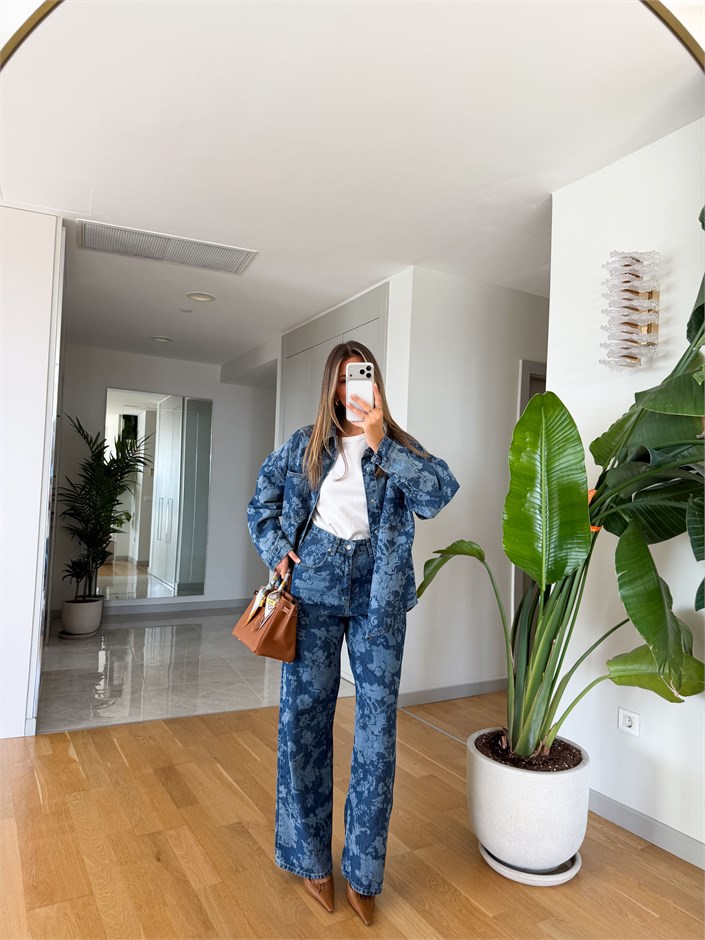 Baggy Desenli Jean
