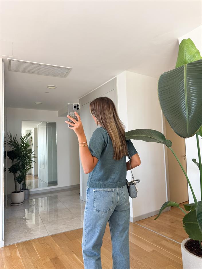 Bonita Kısa Kollu Düğmeli Triko