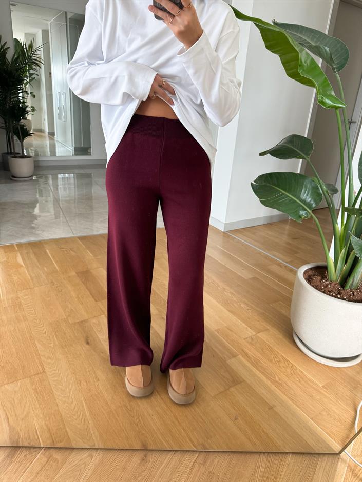 Bordo Triko Pantolon