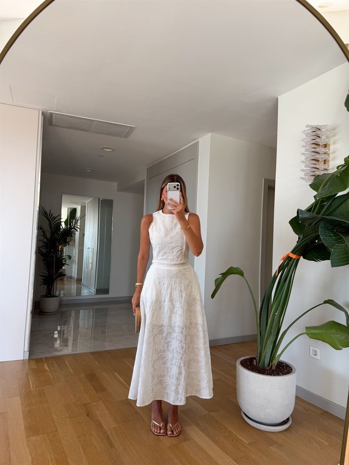 Brode Crop Etek Takım - Ekru