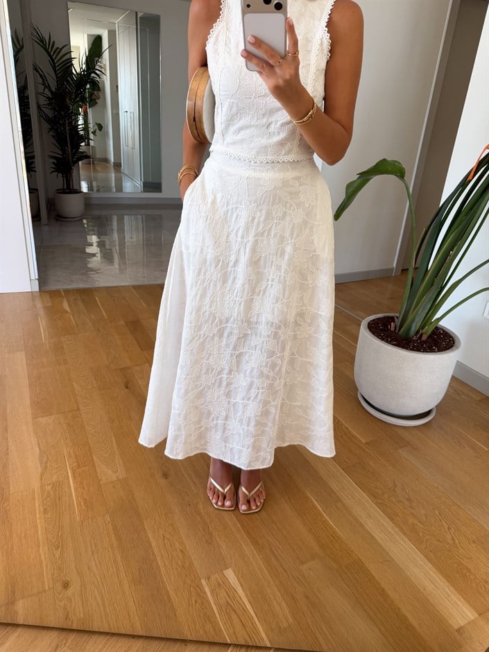 Brode Crop Etek Takım - Ekru