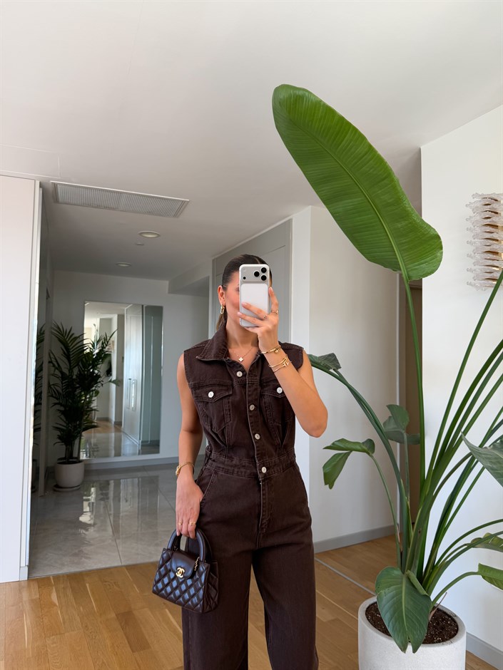 Callie Pens Detaylı Jean Tulum - Kahve