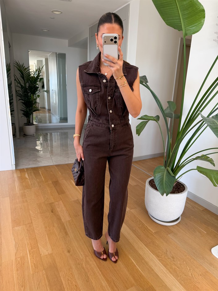 Callie Pens Detaylı Jean Tulum - Kahve