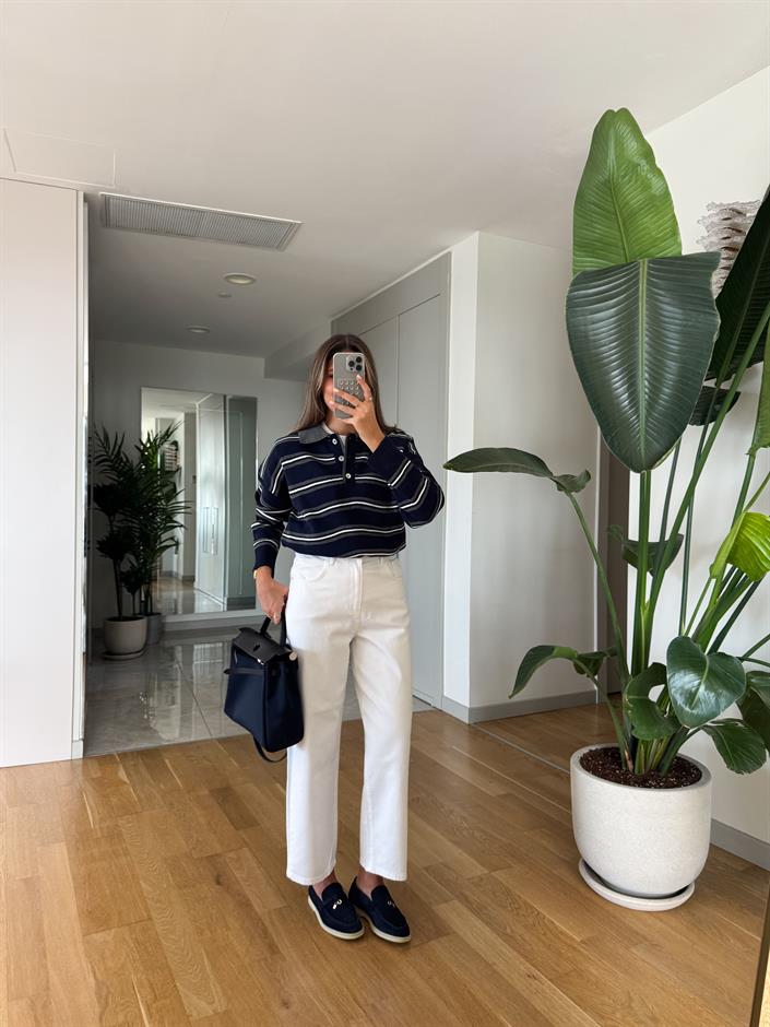 Cardie Mom Fit Jean - Beyaz