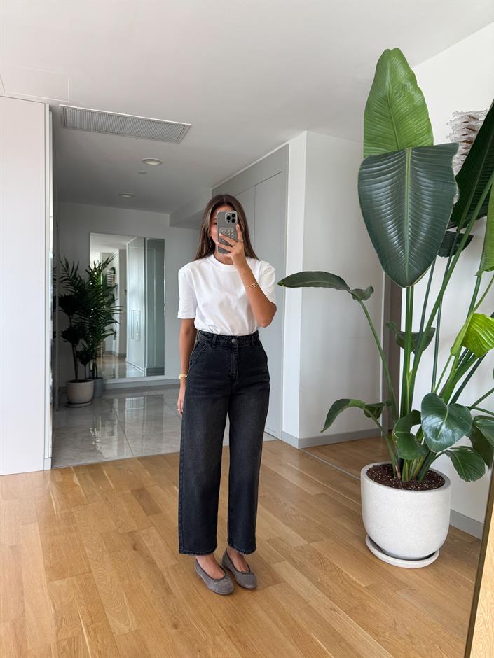 Cardie Mom Fit Jean - Füme