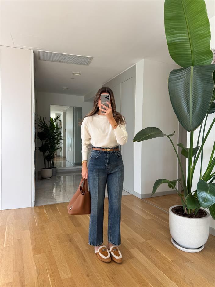 Cardie Mom Fit Jean - Orta Mavi 