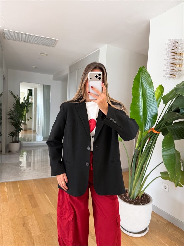 Carla Premium Blazer Ceket - Siyah