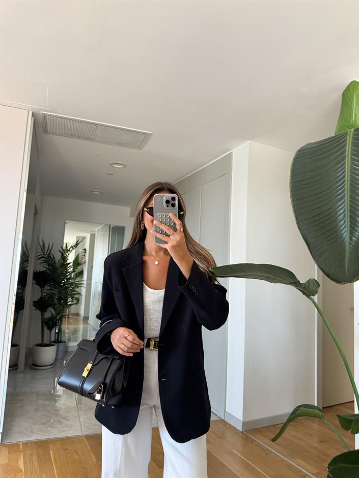 Carla Premium Blazer Ceket - Siyah