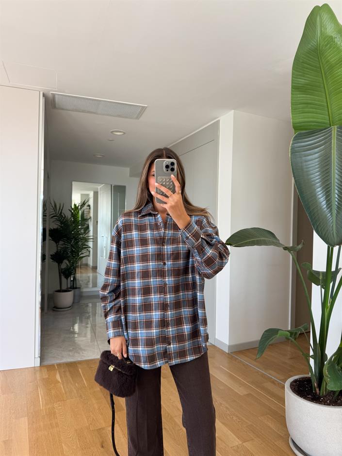 Carlo Ekoseli Gömlek - Mavi 