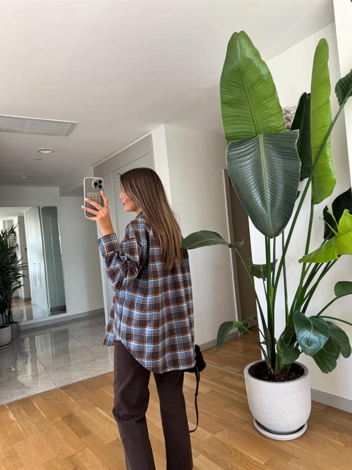 Carlo Ekoseli Gömlek - Mavi 