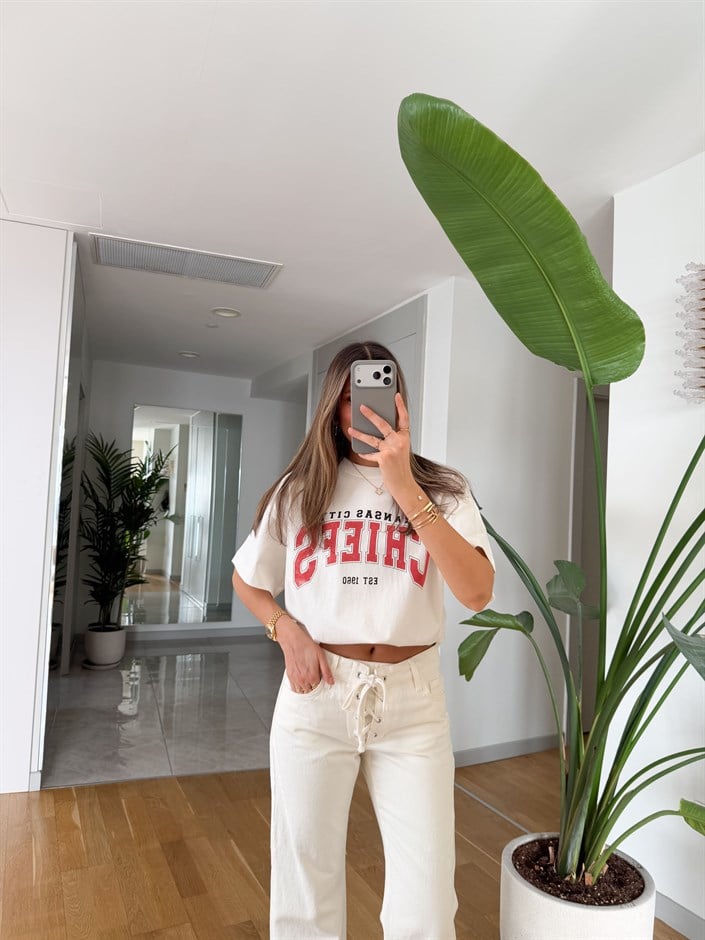 Chıefs Baskılı Oversize T-shirt