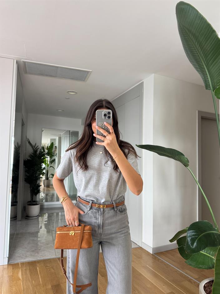 Cs Premium Pamuklu Tişört- Gri