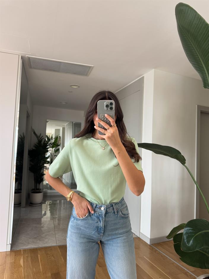 Cs Premium Pamuklu Tişört- Mint