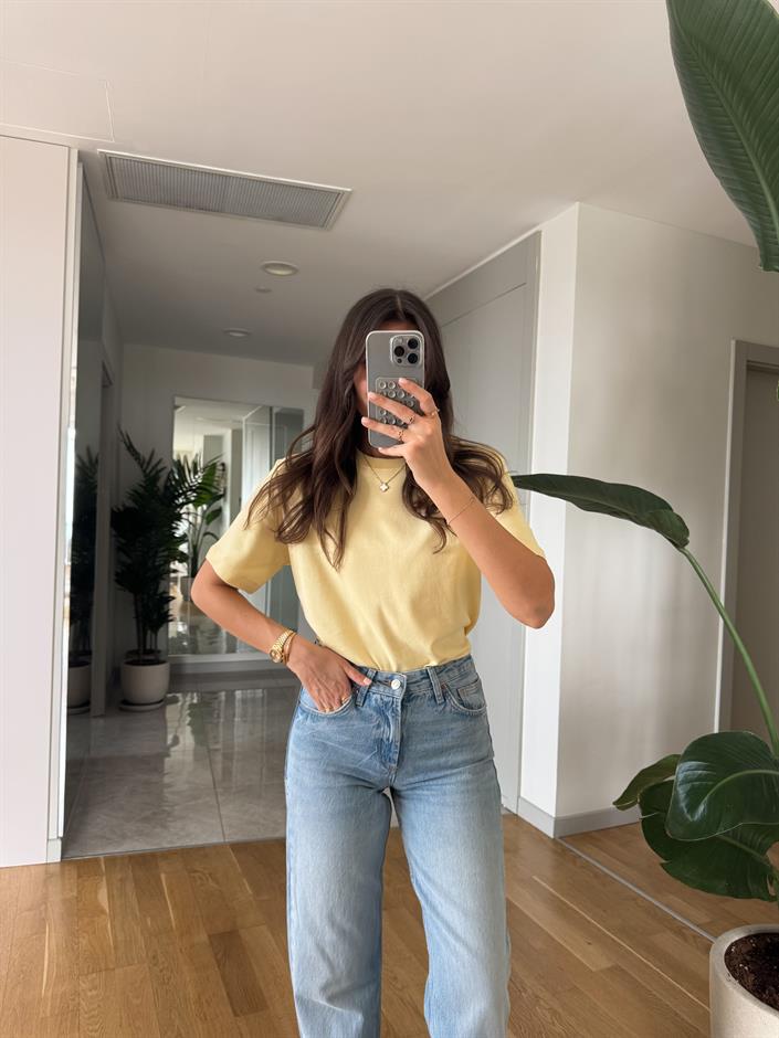 Cs Premium Pamuklu Tişört- K Sarı