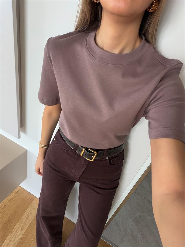 CS Premium Pamuklu Tişört - Vizon