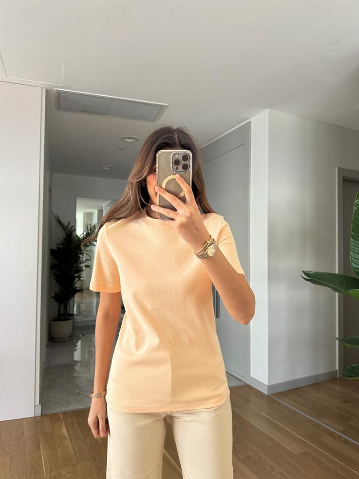 Cs Premium Pamuklu Tişört-Yavruağzı