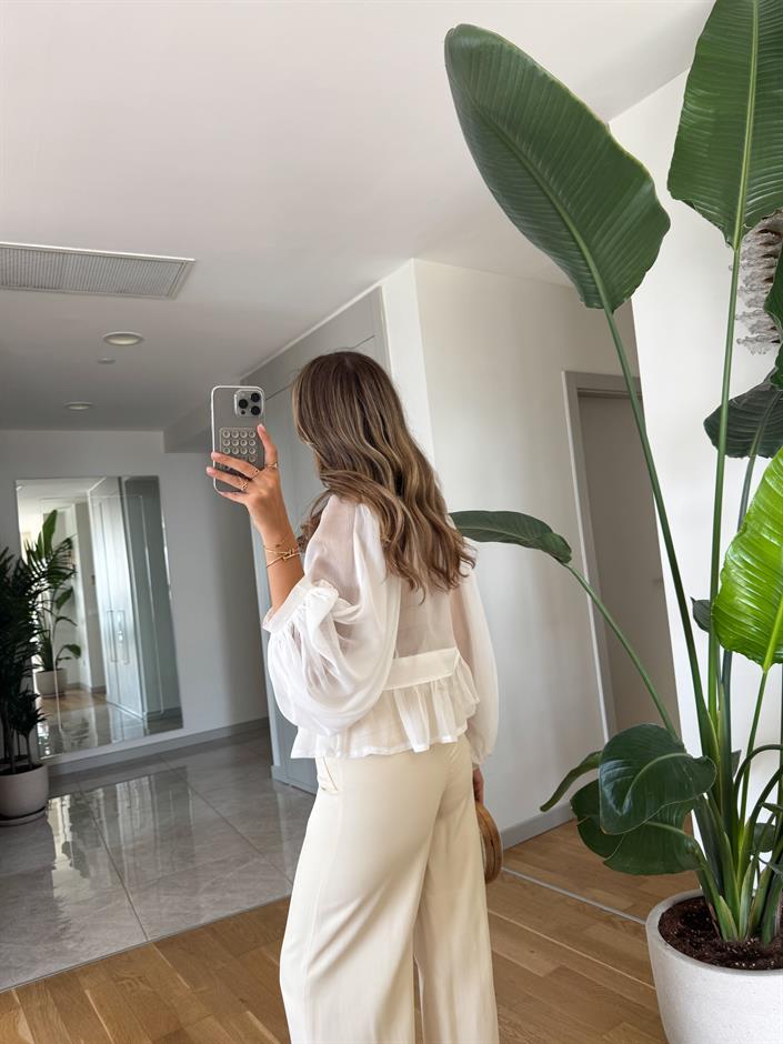 Dantelli Şifon Gömlek