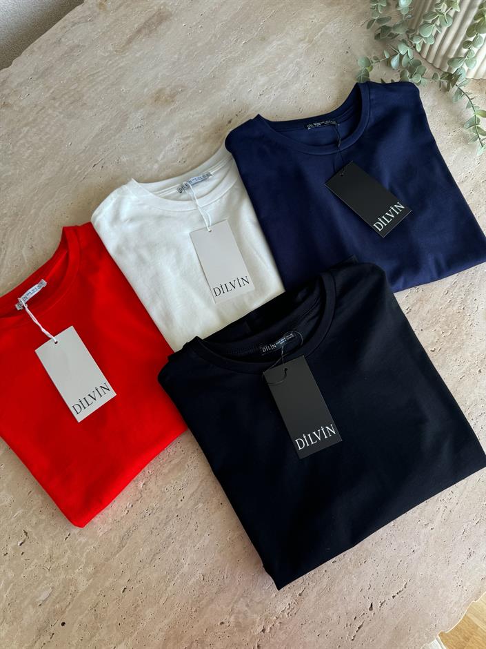 Dilvin Basic Tişört-Lacivert