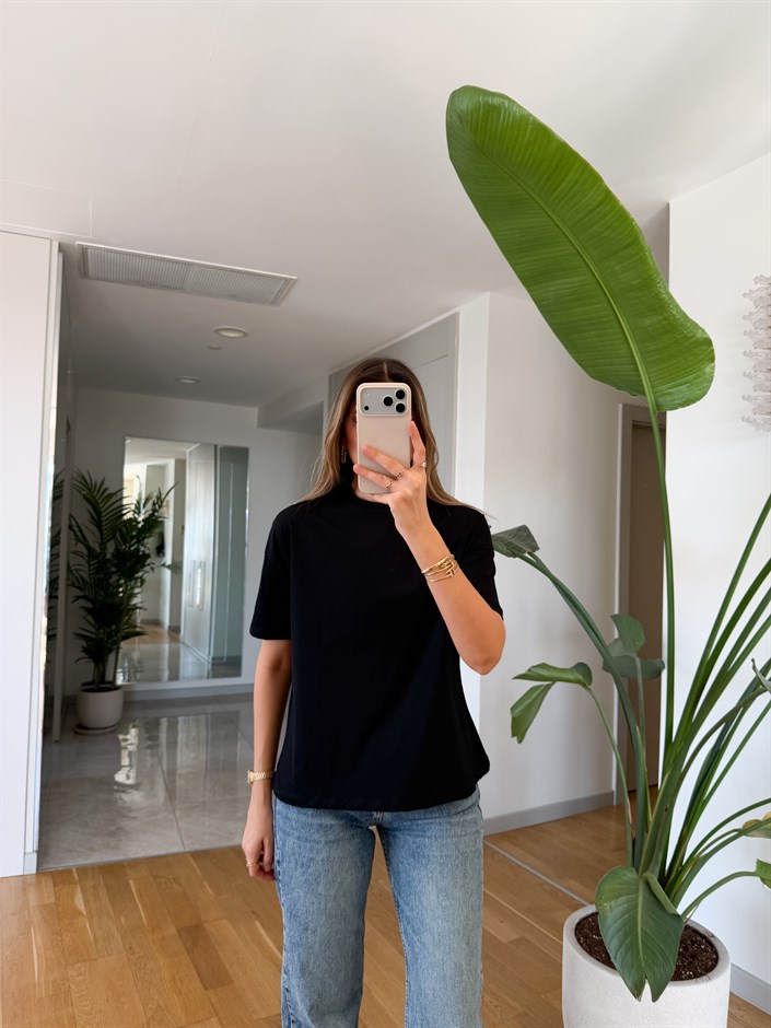 Dilvin Basic Tişört-Siyah