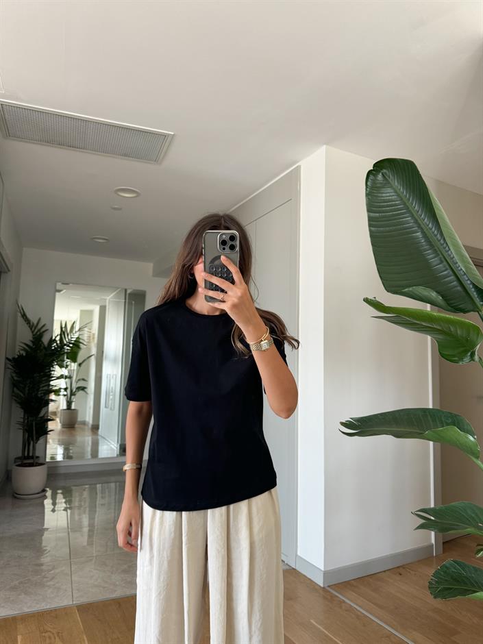 Dilvin Basic Tişört-Siyah