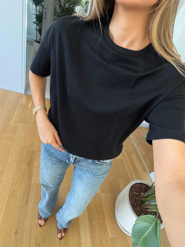 Dilvin Basic Tişört-Siyah