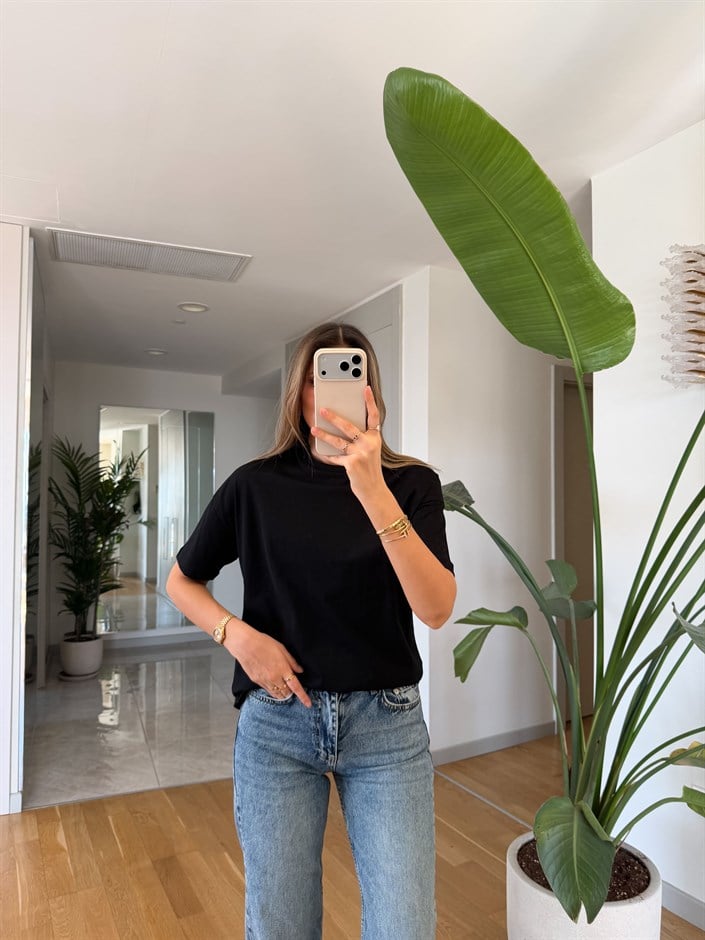 Dilvin Basic Tişört-Siyah