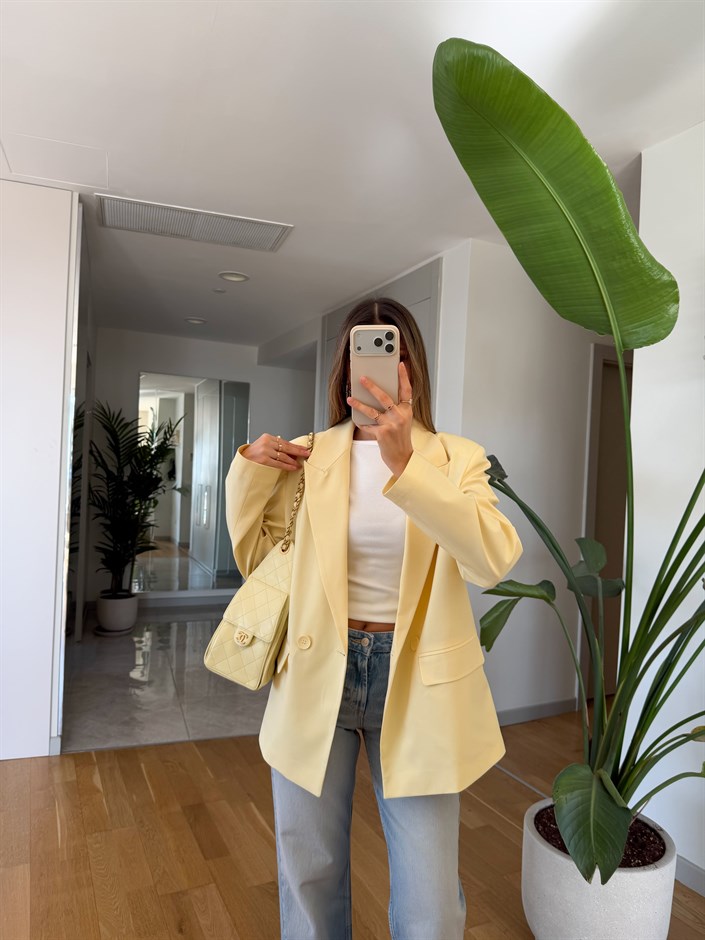 Dilvin Blazer Ceket - Sarı 