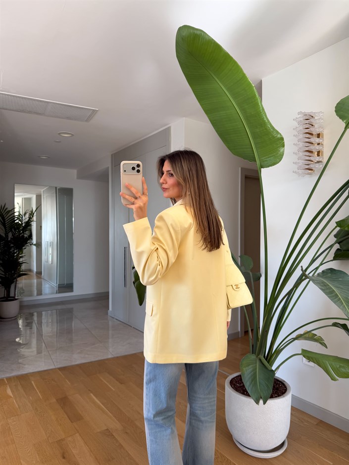 Dilvin Blazer Ceket - Sarı 