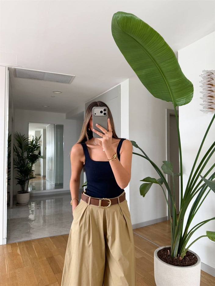 Dilvin Fitilli Askılı Atlet - Lacivert