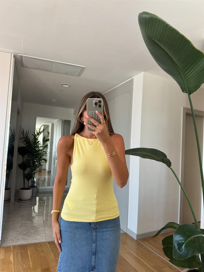 Dilvin Halter Yaka Atlet - Sarı