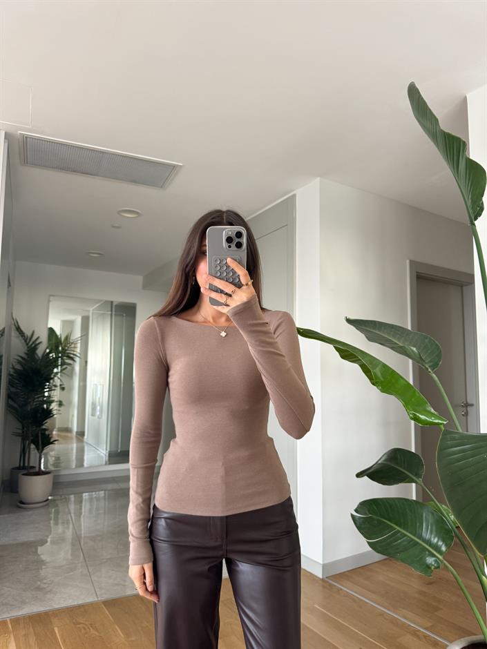 Dilvin Kayık Yaka Badi-Vizon