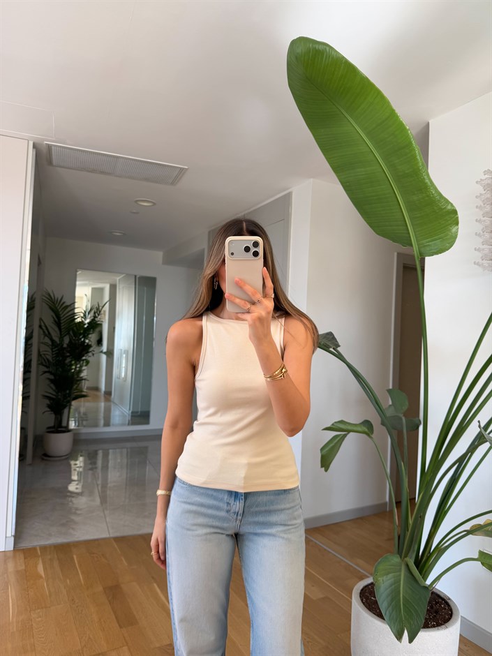 Dilvin Kayık Yaka Top -  Taş