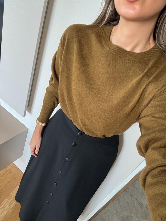 Dilvin Yün Karışımlı Basic Triko - Yeşil 