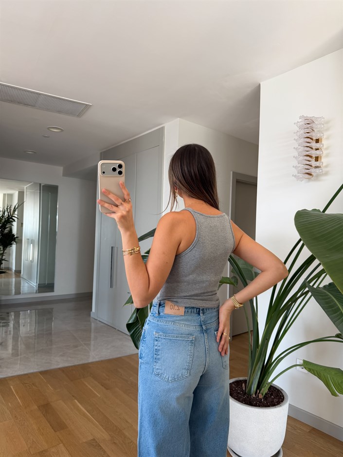 Drana Çift Askılı Atlet - Gri