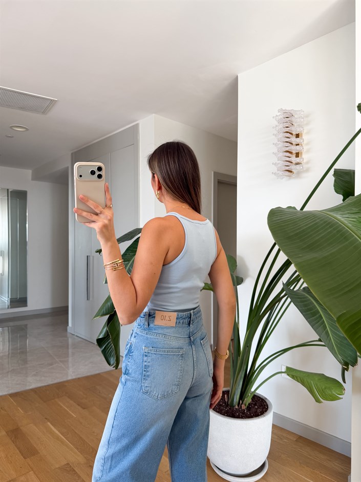 Drana Çift Askılı Atlet - Mavi