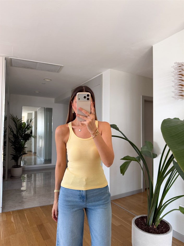 Drana Çift Askılı Atlet - Sarı