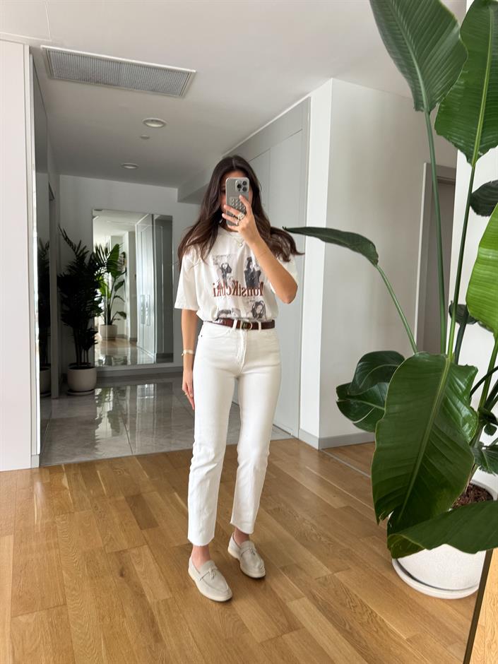 Ekru Boyfit Jean